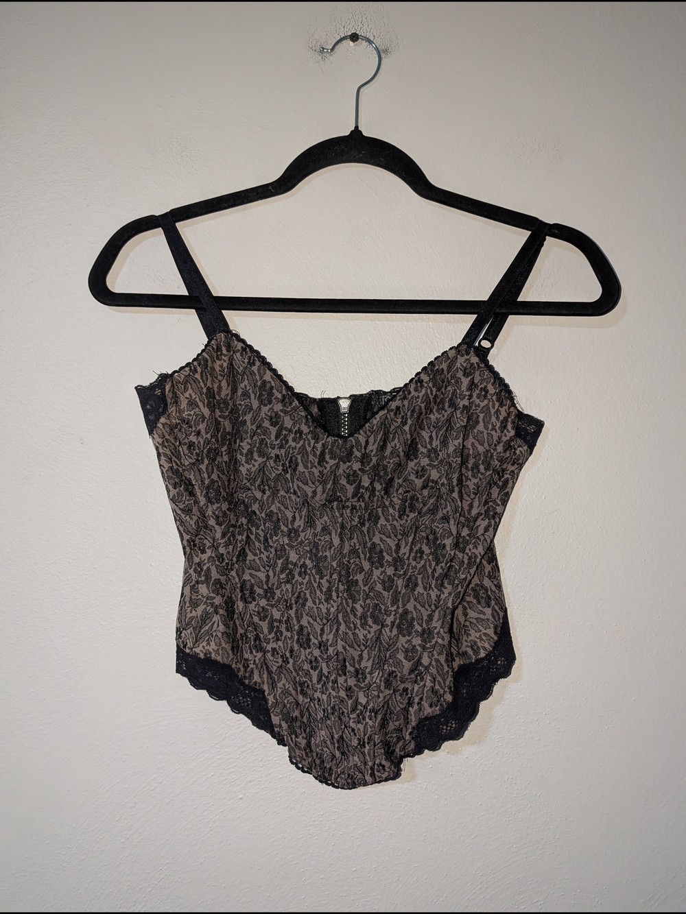 S Heart Moon Star Y2K Lace-Trim Floral Top